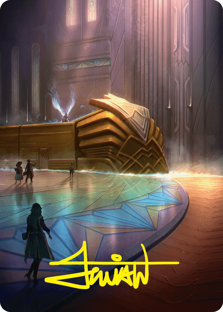 Plains Art Card (21/54) (Gold-Stamped Signature) [Foundations Art Series] | Tabernacle Games