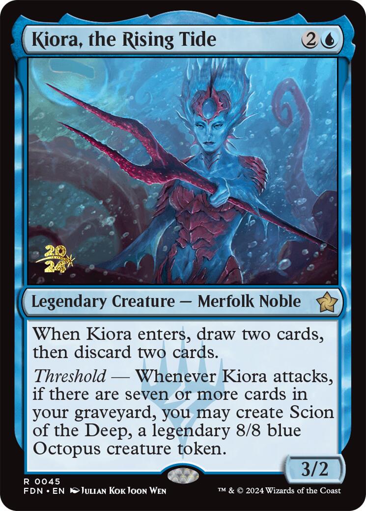 Kiora, the Rising Tide [Foundations Prerelease Promos] | Tabernacle Games