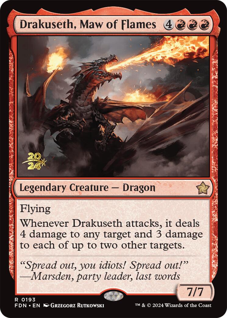 Drakuseth, Maw of Flames [Foundations Prerelease Promos] | Tabernacle Games