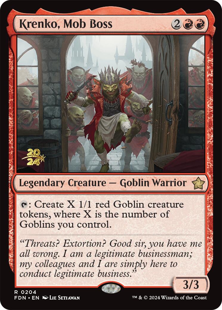 Krenko, Mob Boss [Foundations Prerelease Promos] | Tabernacle Games