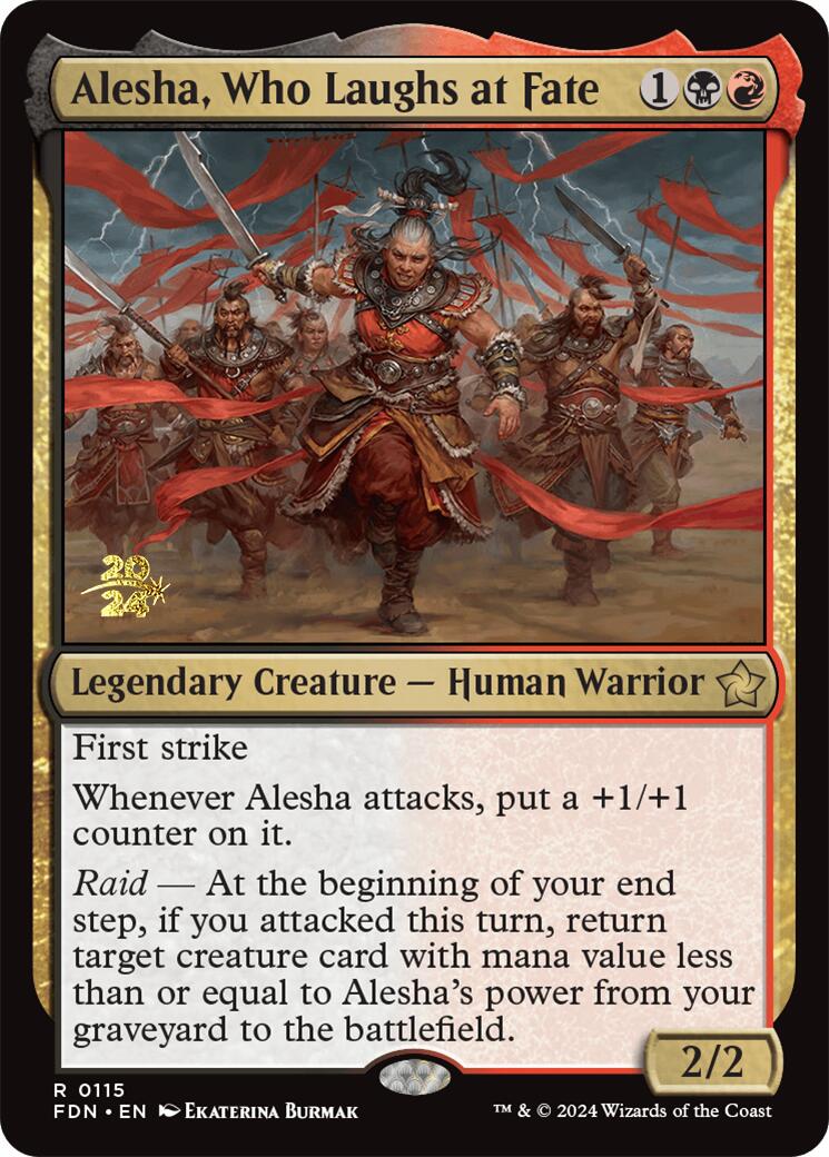 Alesha, Who Laughs at Fate [Foundations Prerelease Promos] | Tabernacle Games