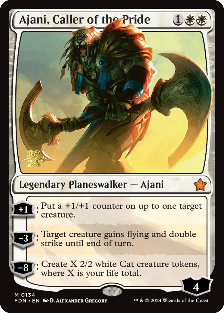 Ajani, Caller of the Pride [Foundations Prerelease Promos] | Tabernacle Games