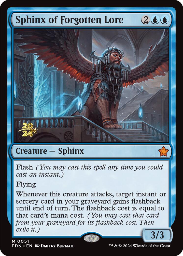 Sphinx of Forgotten Lore [Foundations Prerelease Promos] | Tabernacle Games