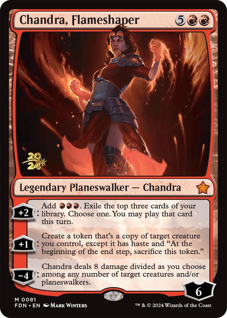 Chandra, Flameshaper [Foundations Prerelease Promos] | Tabernacle Games