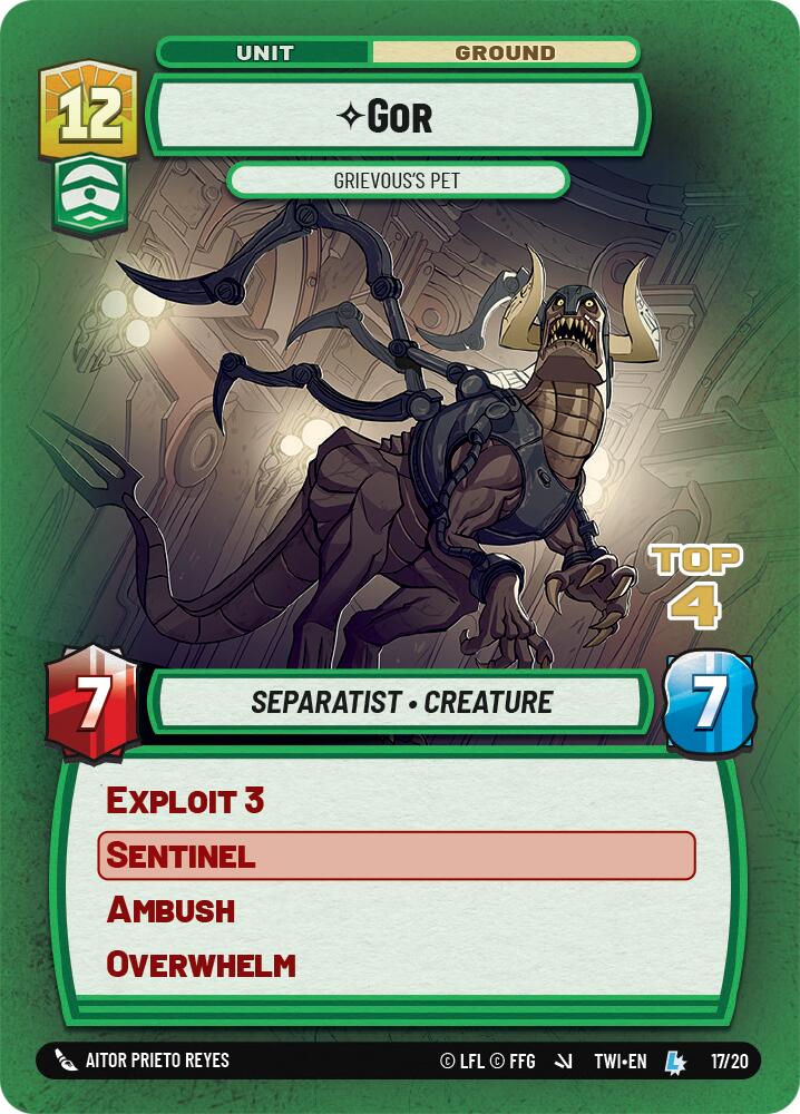 Gor - Grievous's Pet (17/20) (Top 4) (17/20) [Store Showdown Promos] | Tabernacle Games