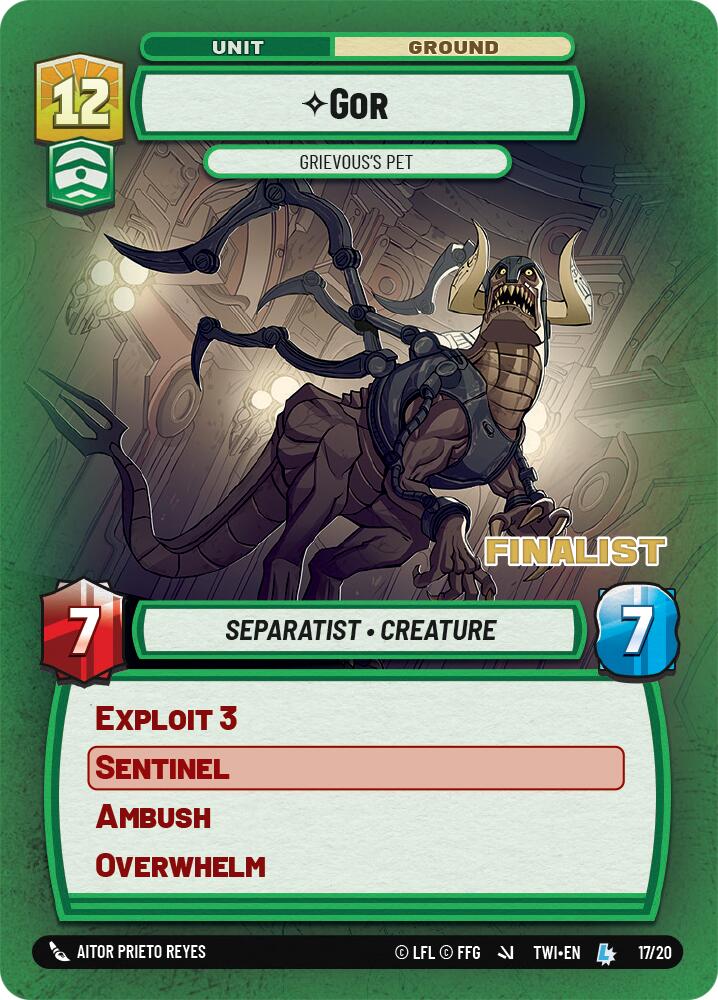 Gor - Grievous's Pet (17/20) (Finalist) (17/20) [Store Showdown Promos] | Tabernacle Games