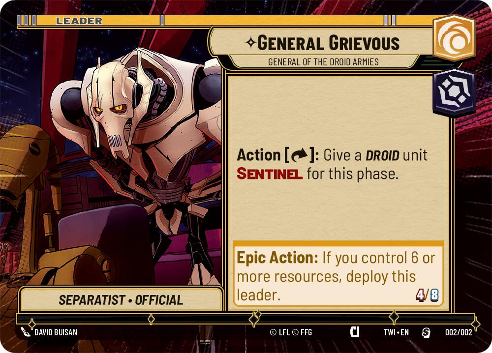 General Grievous - General of the Droid Armies (Hyperspace) (Prerelease Promos) (002/002) [Shadows of the Galaxy Promos] | Tabernacle Games