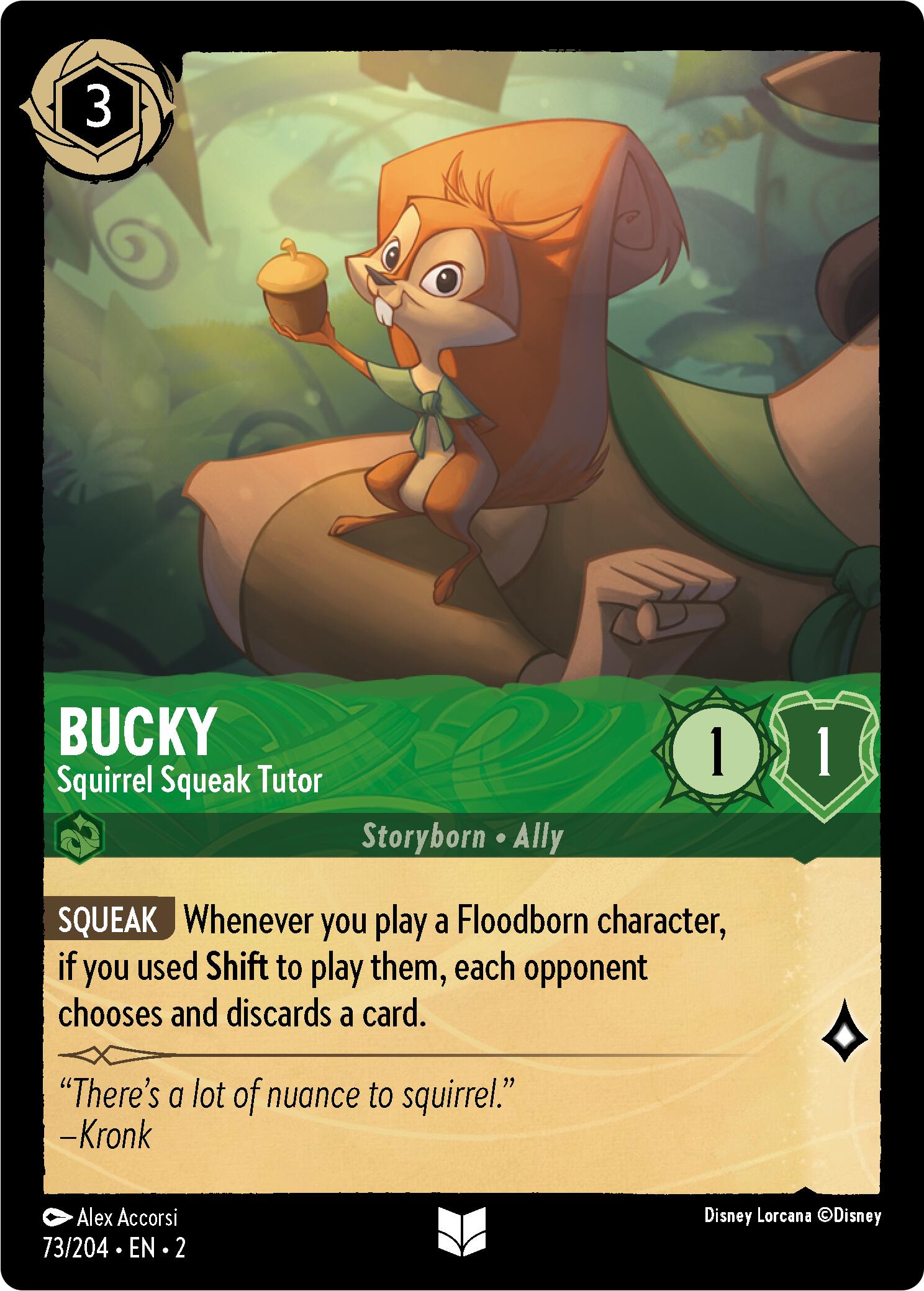 Bucky - Squirrel Squeak Tutor (Errata Version) (73/204) [Rise of the Floodborn] | Tabernacle Games