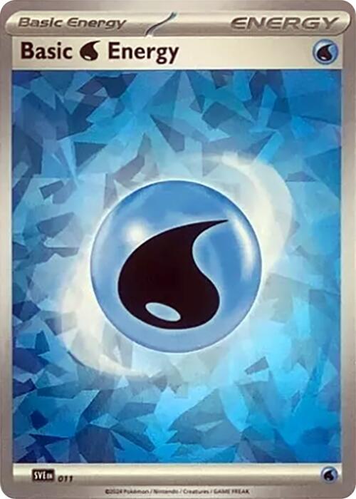 Basic Water Energy (011) (Cracked Ice Holo) [Scarlet & Violet: Stellar Crown] | Tabernacle Games