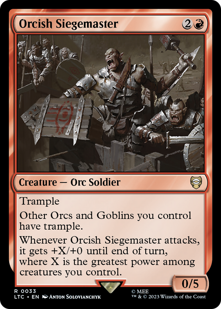 Orcish Siegemaster [The Lord of the Rings: Tales of Middle-Earth Commander] | Tabernacle Games