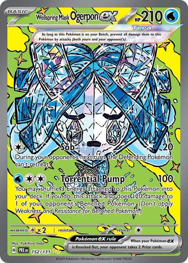 Wellspring Mask Ogerpon ex (152/131) [Scarlet & Violet: Prismatic Evolutions] | Tabernacle Games