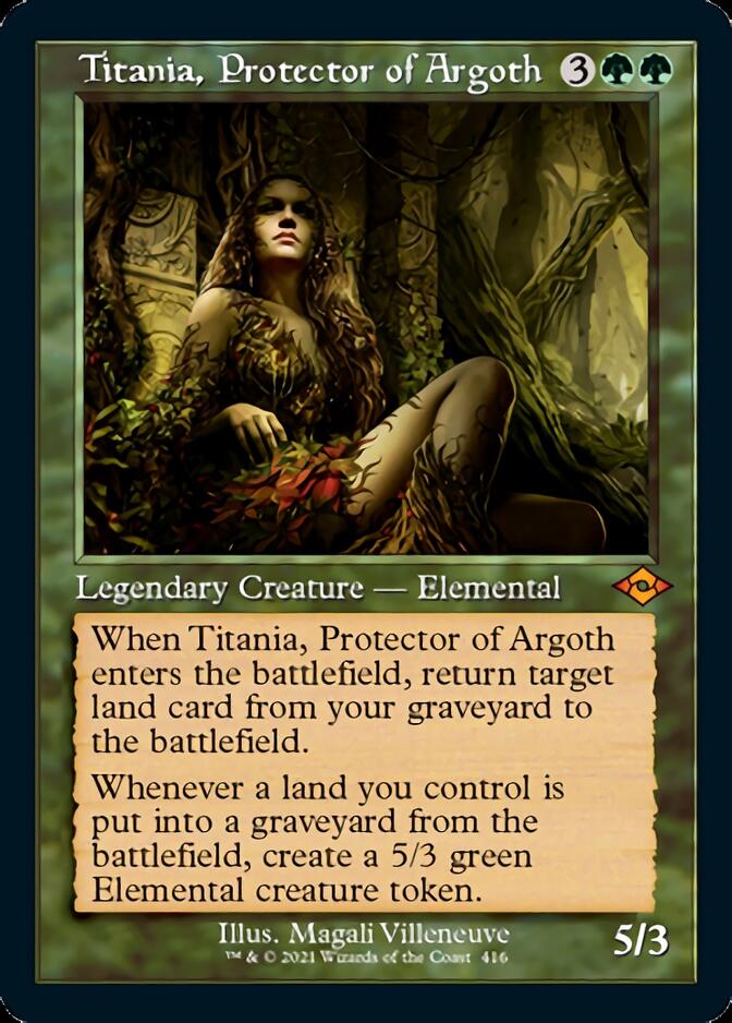 Titania, Protector of Argoth (Retro Foil Etched) [Modern Horizons 2] | Tabernacle Games