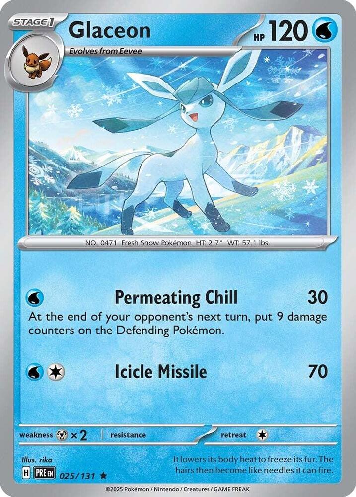 Glaceon (025/131) [Scarlet & Violet: Prismatic Evolutions] | Tabernacle Games