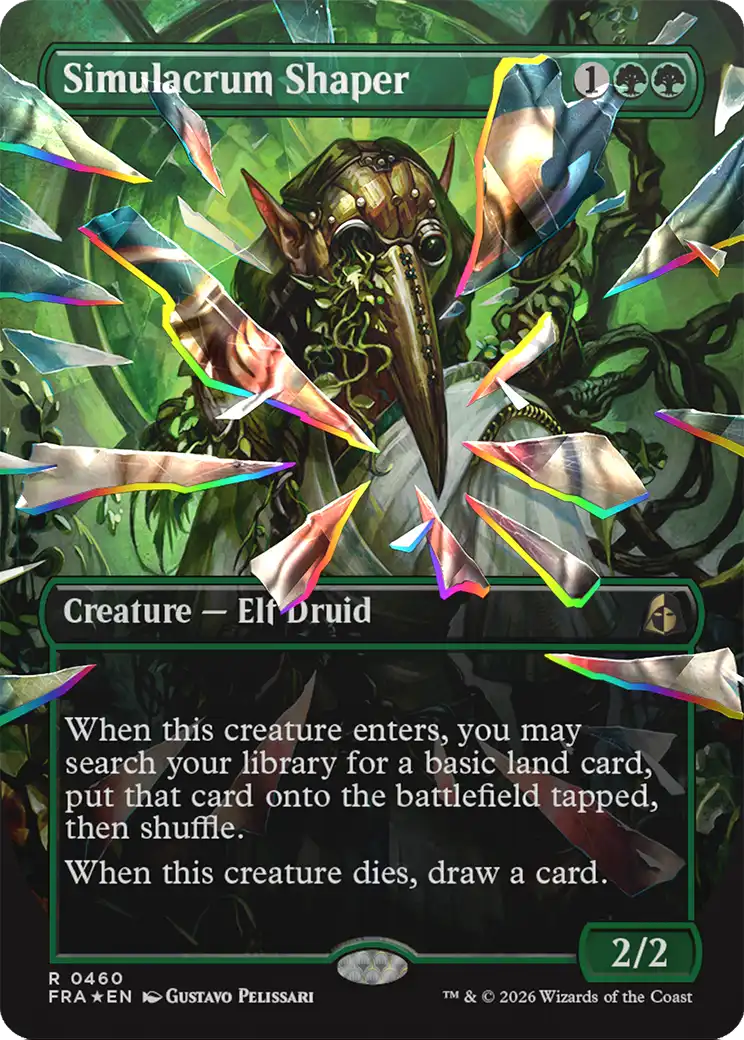 Simulacrum Shaper (Borderless) (Facet Foil) [Reality Fracture] | Tabernacle Games