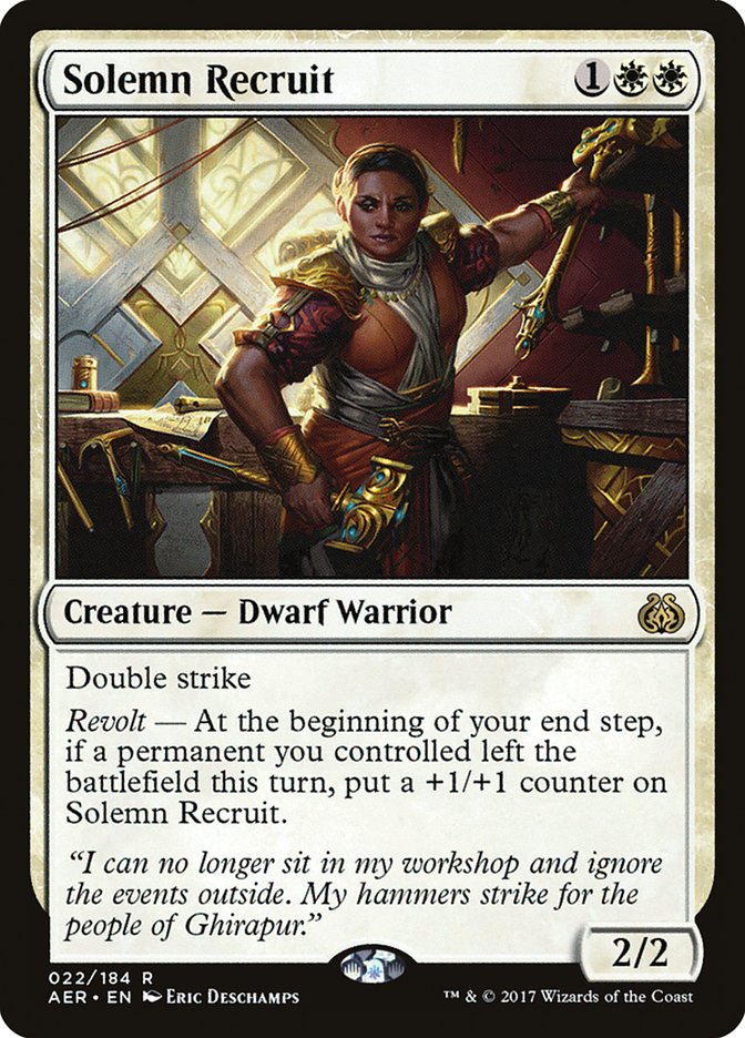Solemn Recruit [Aether Revolt] | Tabernacle Games