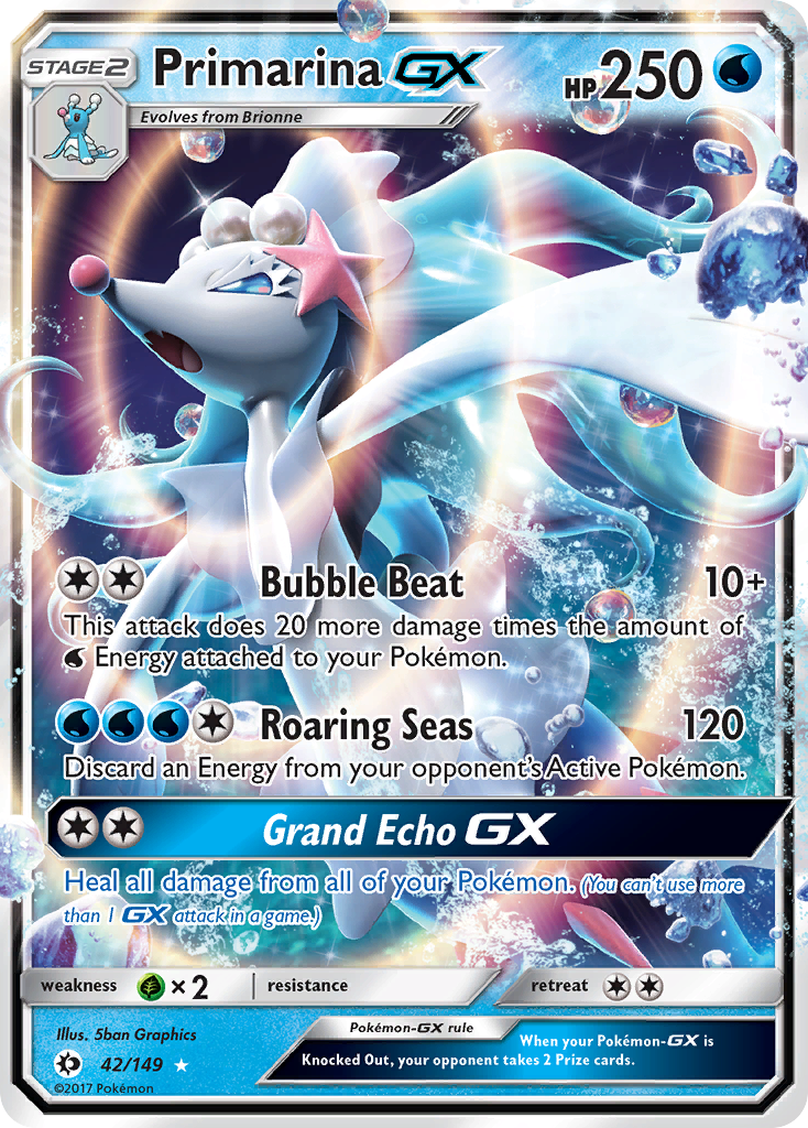 Primarina GX (42/149) [Sun & Moon: Base Set] | Tabernacle Games