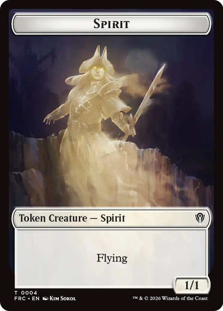 Goblin // Spirit Double-Sided Token [Reality Fracture Commander Tokens] | Tabernacle Games