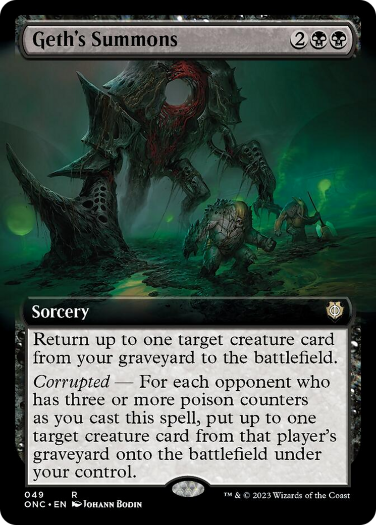 Geth's Summons (Extended Art) [Phyrexia: All Will Be One Commander] | Tabernacle Games