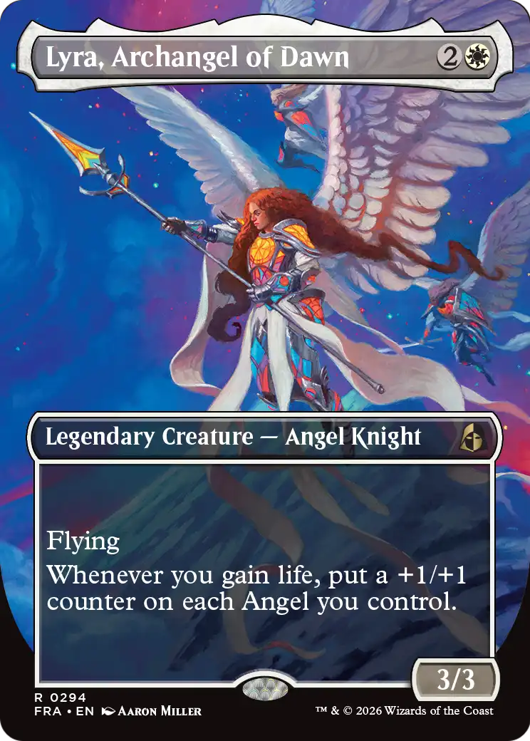 Lyra, Archangel of Dawn (Borderless) [Reality Fracture] | Tabernacle Games