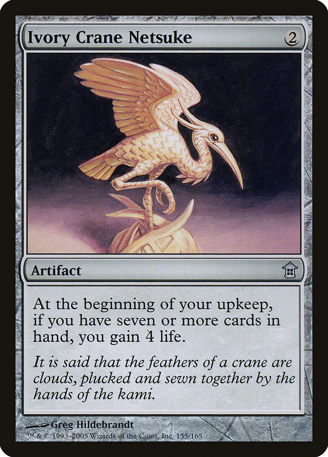 Ivory Crane Netsuke [Saviors of Kamigawa] | Tabernacle Games