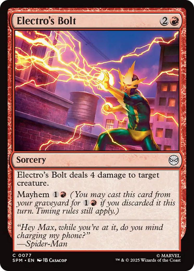 Electro's Bolt [Marvel's Spider-Man] | Tabernacle Games