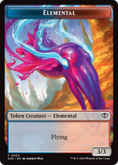 Elemental (0002) // Treasure Double-Sided Token [Secrets of Strixhaven Tokens] | Tabernacle Games