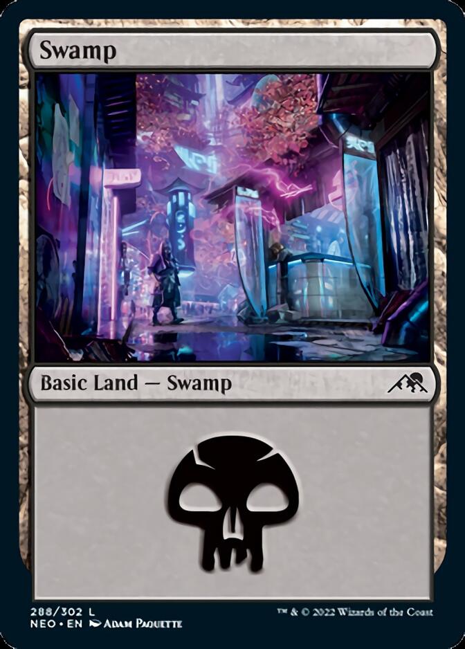 Swamp (288) [Kamigawa: Neon Dynasty] | Tabernacle Games
