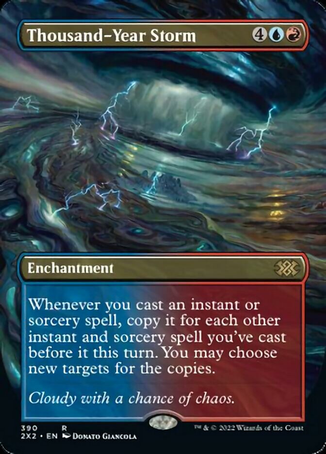 Thousand-Year Storm (Borderless Alternate Art) [Double Masters 2022] | Tabernacle Games