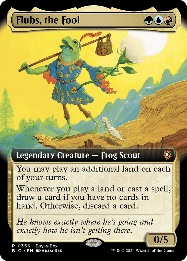 Flubs, the Fool (Buy-A-Box) (Extended Art) [Bloomburrow Promos] | Tabernacle Games