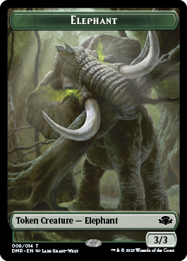 Elephant // Griffin Double-Sided Token [Dominaria Remastered Tokens] | Tabernacle Games