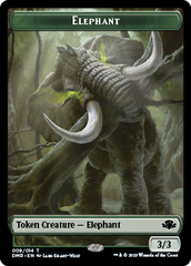 Elephant // Cat (003) Double-Sided Token [Dominaria Remastered Tokens] | Tabernacle Games