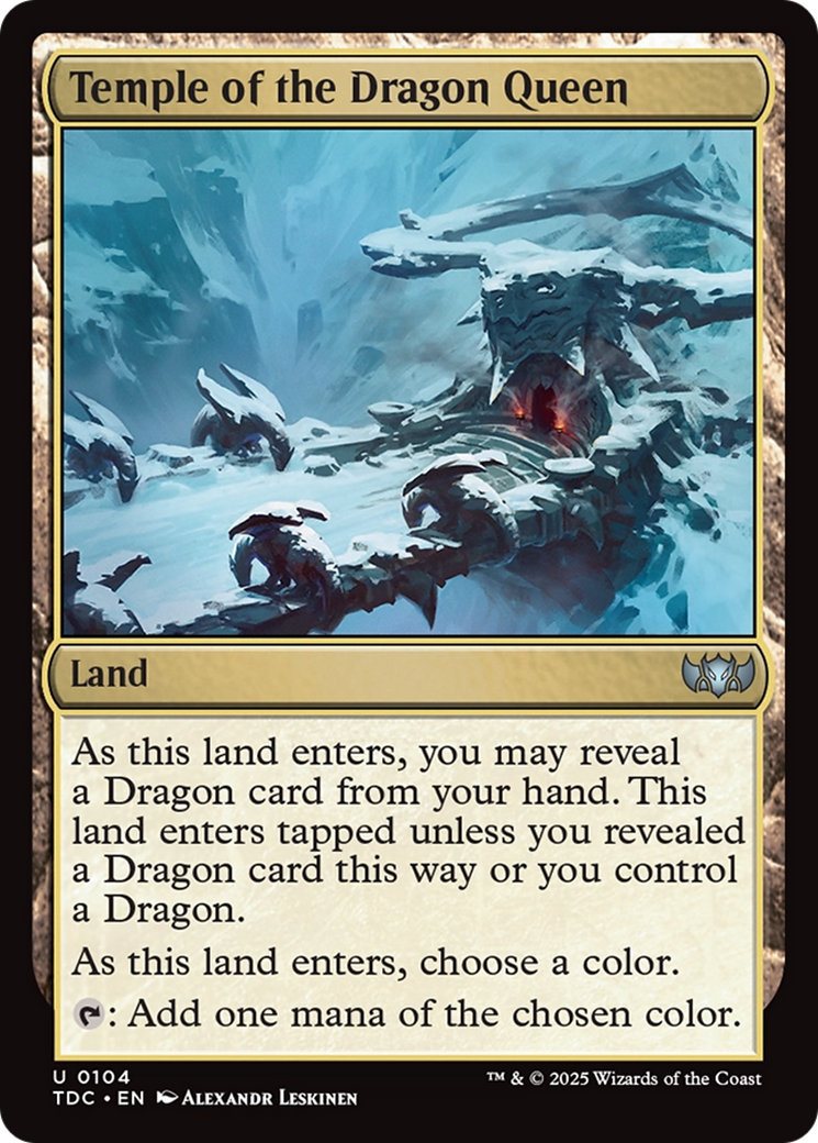 Temple of the Dragon Queen [Tarkir: Dragonstorm Commander] | Tabernacle Games