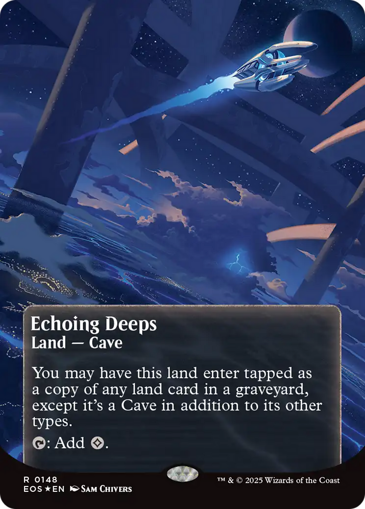 Echoing Deeps (0148) (Borderless) (Galaxy Foil) [Edge of Eternities: Stellar Sights] | Tabernacle Games