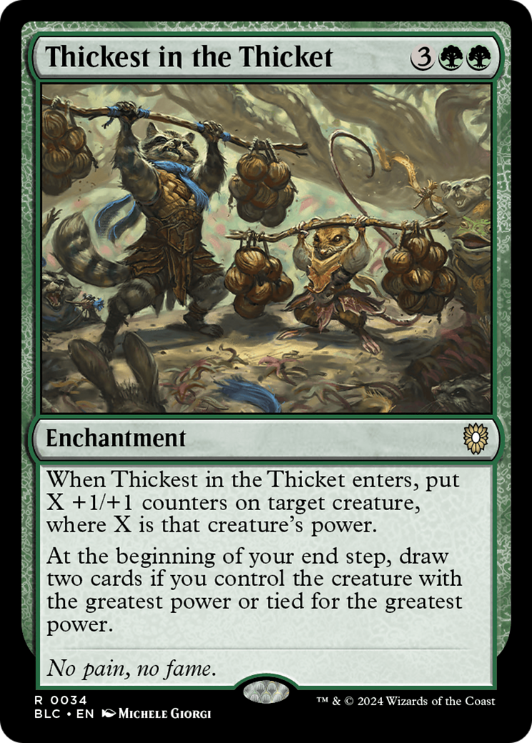 Thickest in the Thicket [Bloomburrow Commander] | Tabernacle Games