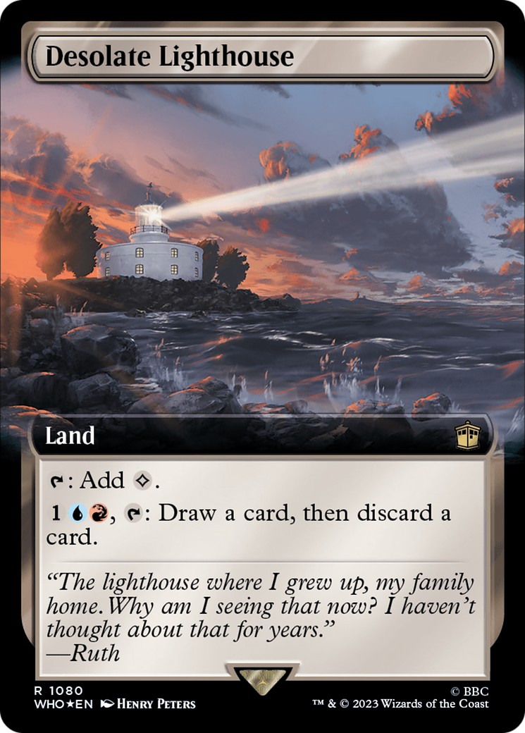 Desolate Lighthouse (Extended Art) (Surge Foil) [Doctor Who] | Tabernacle Games