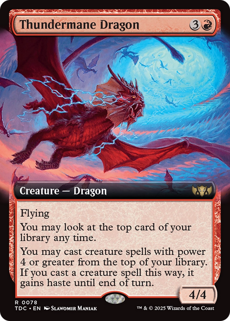 Thundermane Dragon (Extended Art) [Tarkir: Dragonstorm Commander] | Tabernacle Games