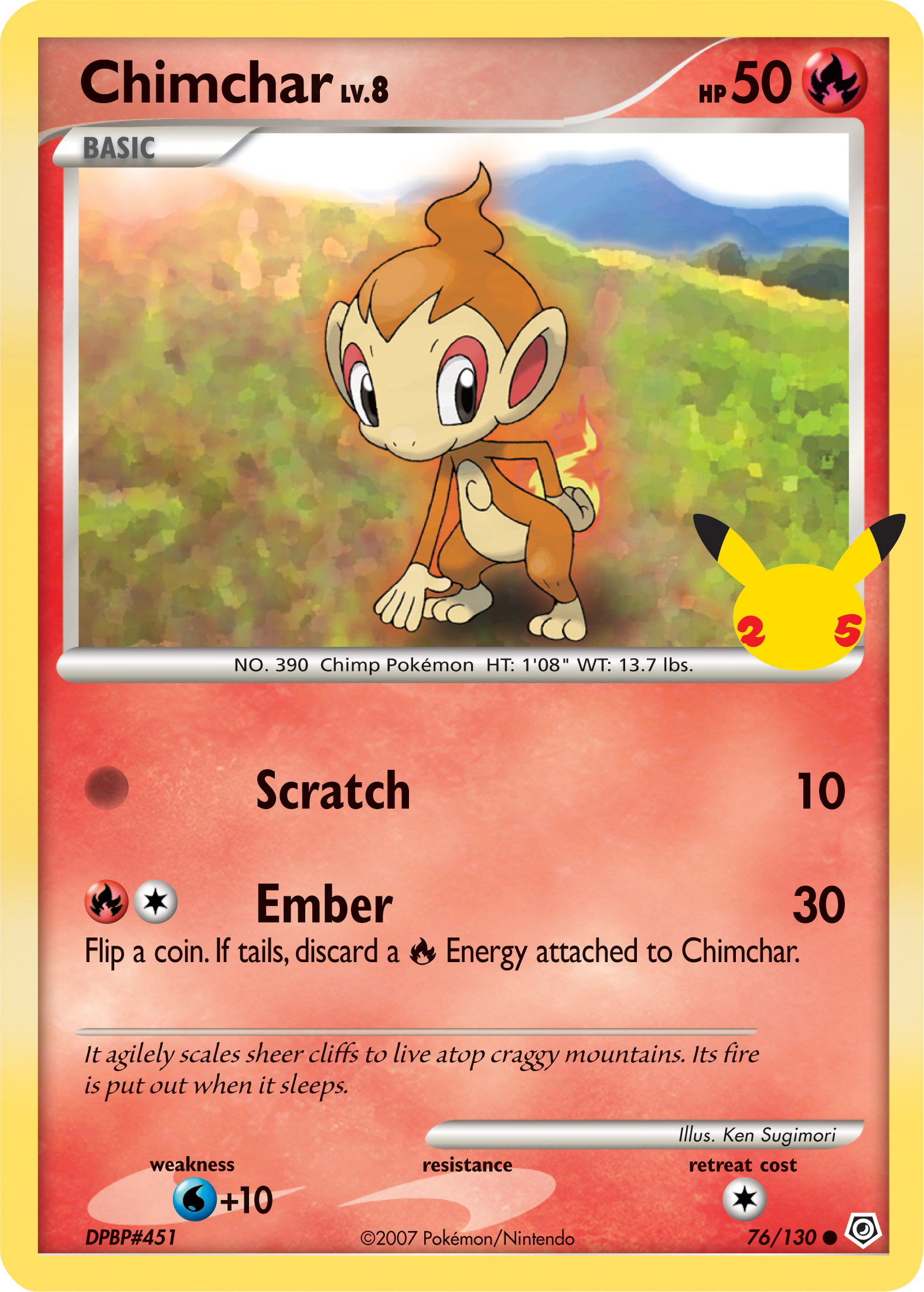 Chimchar (76/130) (Jumbo Card) [First Partner Pack] | Tabernacle Games