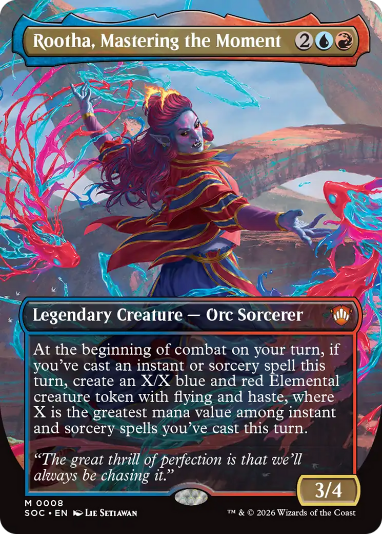 Rootha, Mastering the Moment (Borderless) [Secrets of Strixhaven Commander] | Tabernacle Games