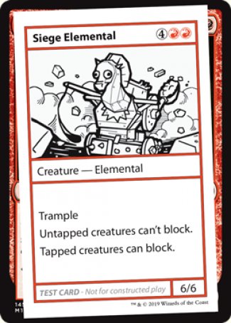 Siege Elemental (2021 Edition) [Mystery Booster Playtest Cards] | Tabernacle Games
