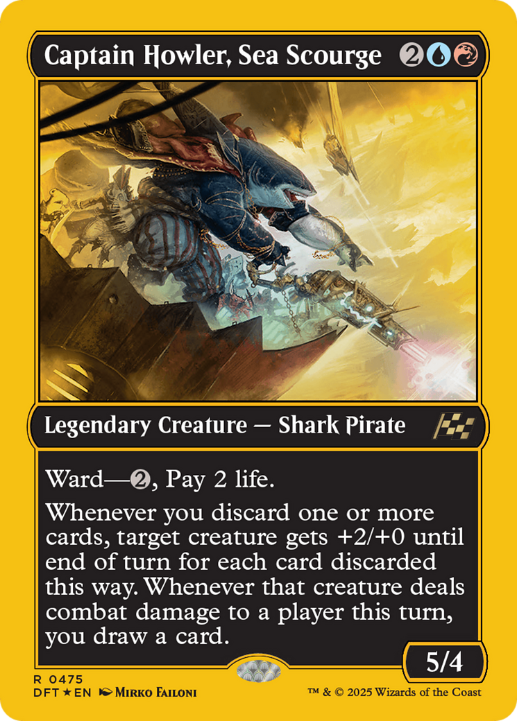 Captain Howler, Sea Scourge (First-Place Foil) [Aetherdrift] | Tabernacle Games