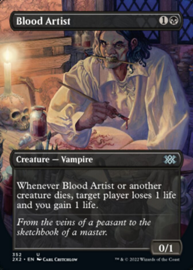 Blood Artist (Borderless Alternate Art) [Double Masters 2022] | Tabernacle Games