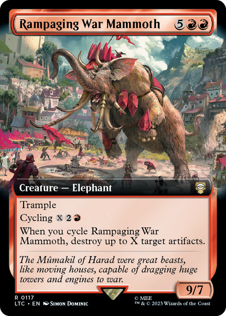Rampaging War Mammoth (Extended Art) [The Lord of the Rings: Tales of Middle-Earth Commander] | Tabernacle Games