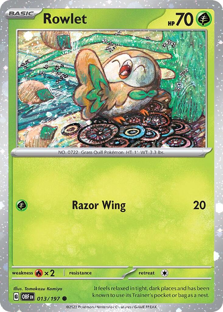 Rowlet (013/197) (Cosmos Holo) [Miscellaneous Cards] | Tabernacle Games