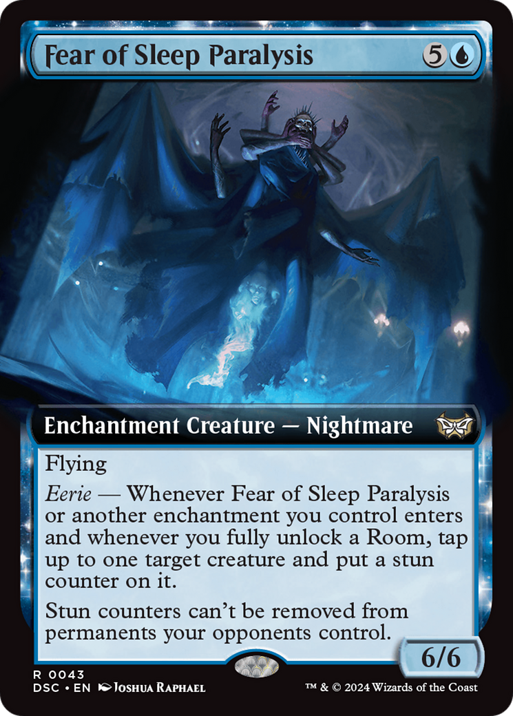 Fear of Sleep Paralysis (Extended Art) [Duskmourn: House of Horror Commander] | Tabernacle Games