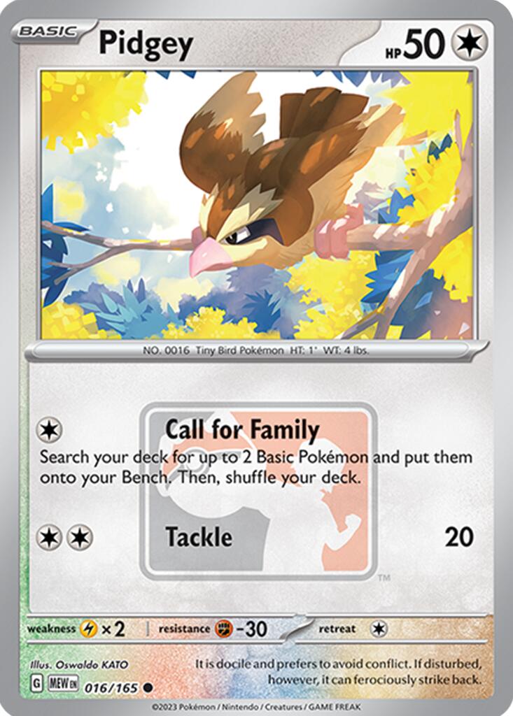 Pidgey (016/165) [League & Championship Cards] | Tabernacle Games