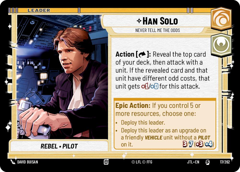 Han Solo - Never Tell Me the Odds (017/262) (017/257) [Jump to Lightspeed] | Tabernacle Games
