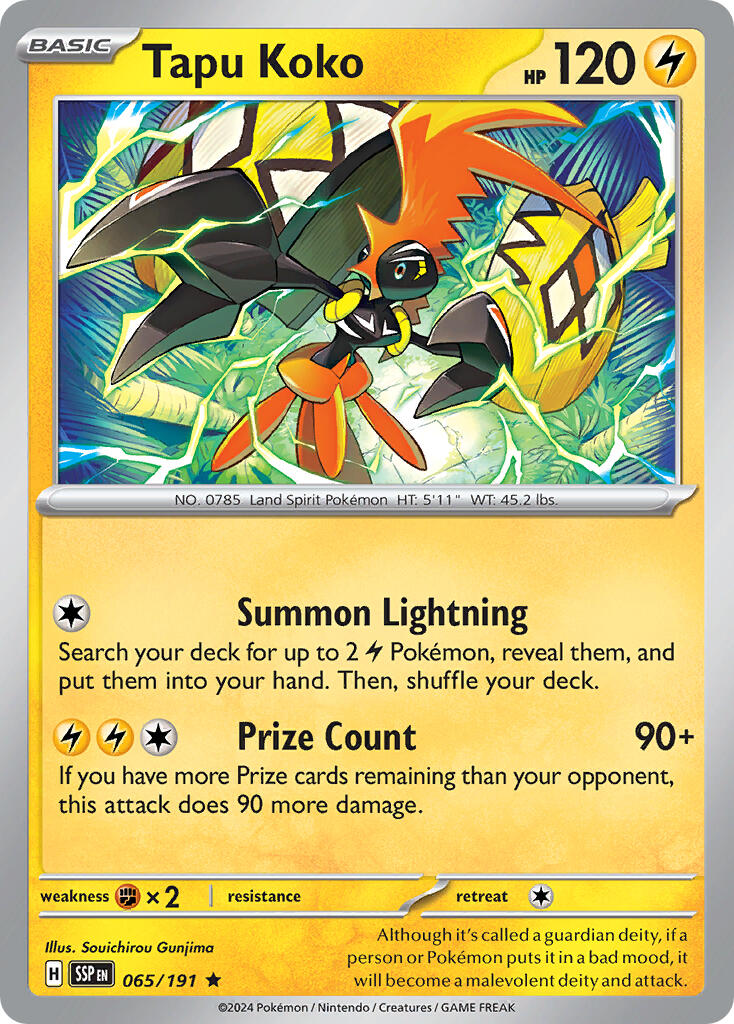 Tapu Koko (065/191) (Theme Deck Exclusive) [Scarlet & Violet: Surging Sparks] | Tabernacle Games