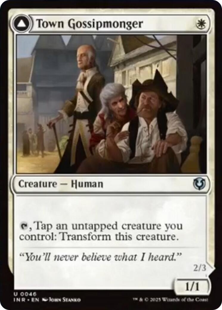 Town Gossipmonger // Incited Rabble [Innistrad Remastered] | Tabernacle Games