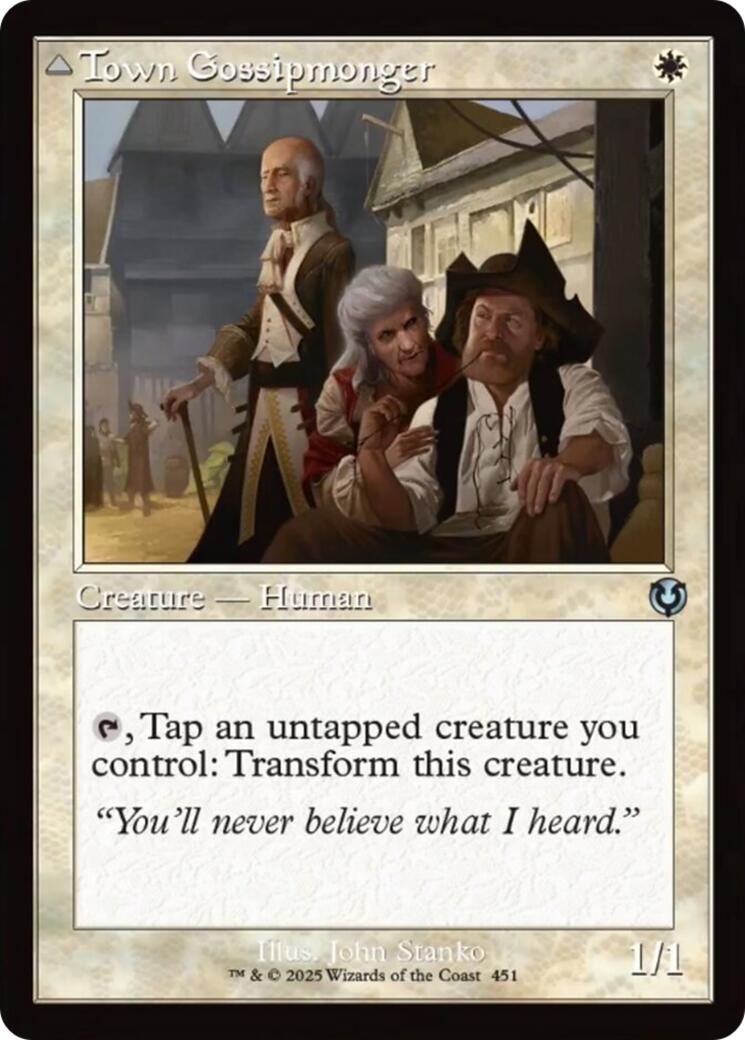 Town Gossipmonger // Incited Rabble (Retro Frame) [Innistrad Remastered] | Tabernacle Games