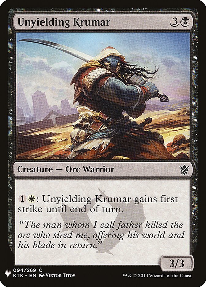 Unyielding Krumar [Mystery Booster] | Tabernacle Games